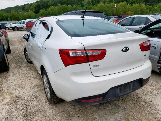 KNADM4A34F6444748 - 2015 KIA RIO LX WHITE photo 3