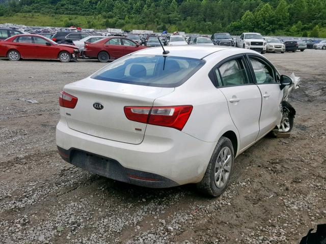 KNADM4A34F6444748 - 2015 KIA RIO LX WHITE photo 4