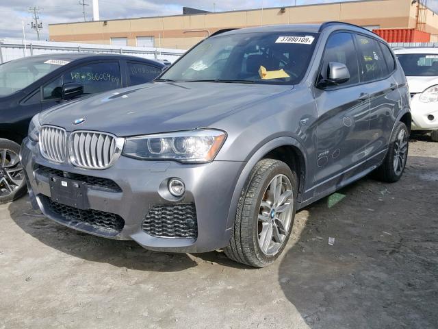 5UXWX7C57H0S19067 - 2017 BMW X3 XDRIVE3 GRAY photo 2