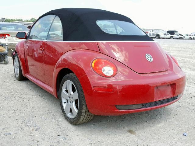 3VWSG31Y77M420515 - 2007 VOLKSWAGEN NEW BEETLE Qırmızı foto 3