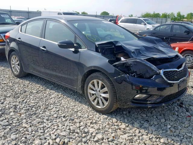 KNAFX4A87E5121598 - 2014 KIA FORTE EX BLACK photo 1