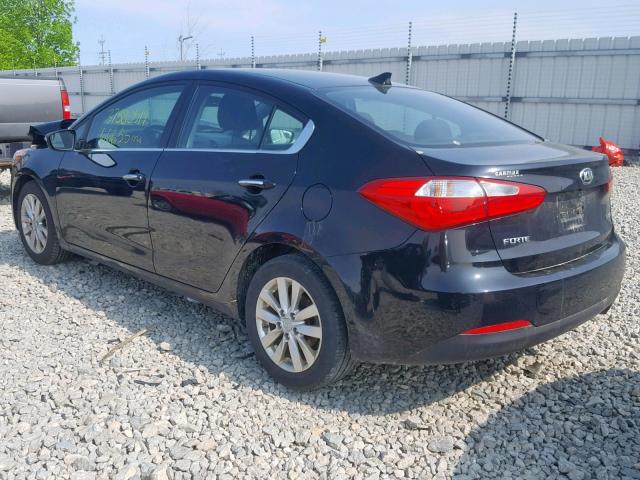 KNAFX4A87E5121598 - 2014 KIA FORTE EX BLACK photo 3