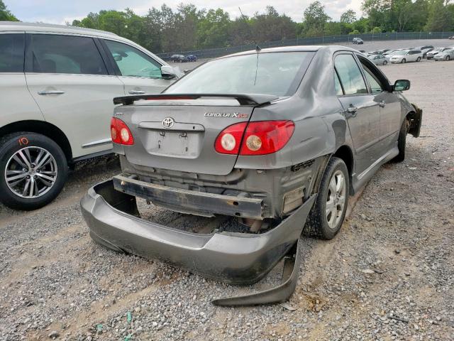 2T1BY32E25C421405 - 2005 TOYOTA COROLLA XR GRAY photo 4