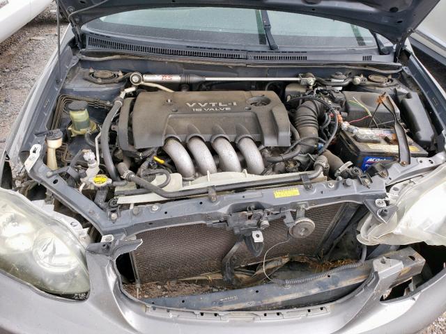 2T1BY32E25C421405 - 2005 TOYOTA COROLLA XR GRAY photo 7