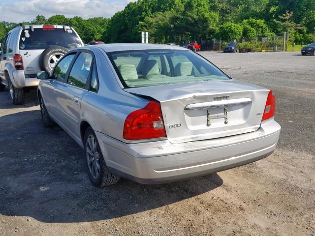 YV1TH59H741377477 - 2004 VOLVO S80 2.5T SILVER photo 3