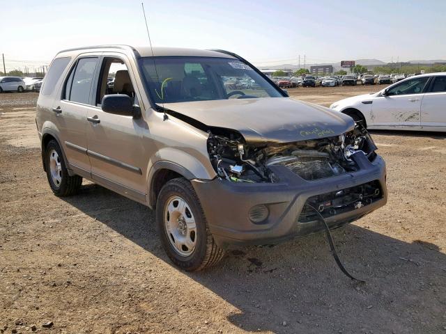 JHLRD68576C005401 - 2006 HONDA CR-V LX BROWN photo 1