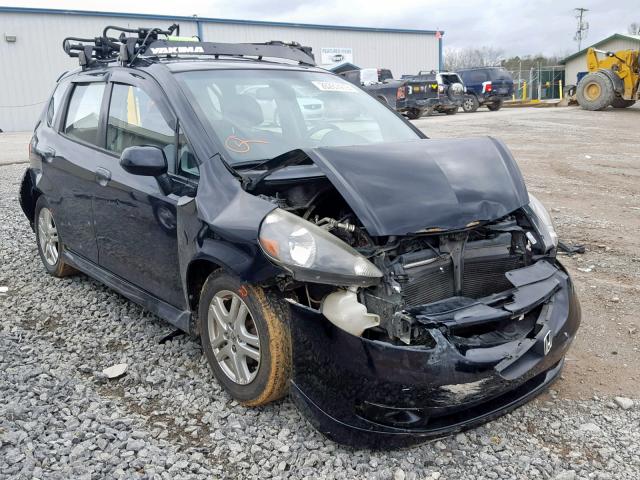 JHMGD38698S028858 - 2008 HONDA FIT SPORT BLACK photo 1