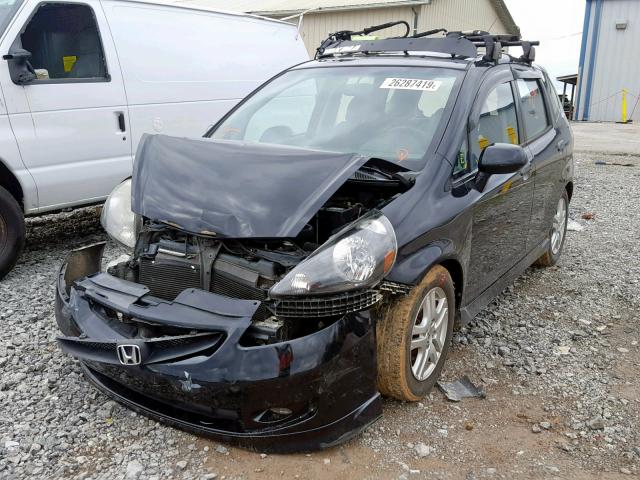 JHMGD38698S028858 - 2008 HONDA FIT SPORT BLACK photo 2