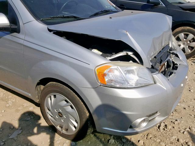 KL1TG5DE7BB221220 - 2011 CHEVROLET AVEO LT SILVER photo 9