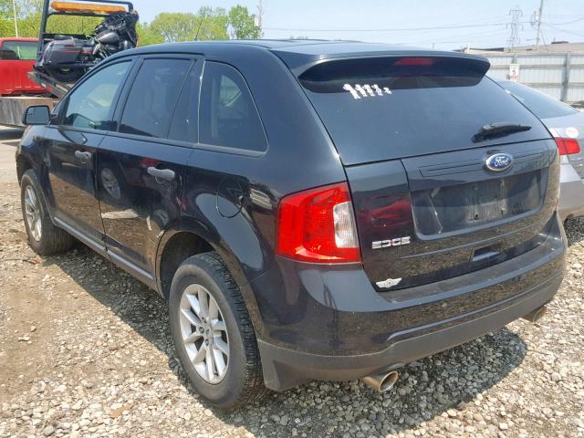 2FMDK3GC7EBA20230 - 2014 FORD EDGE SE BLACK photo 3