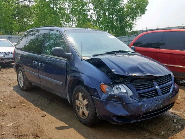 1D4GP45R66B640433 - 2006 DODGE CARAVAN SX BLUE photo 1