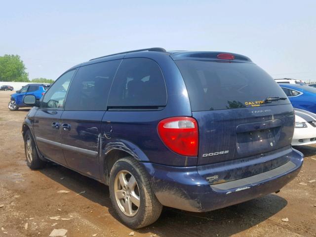 1D4GP45R66B640433 - 2006 DODGE CARAVAN SX BLUE photo 3