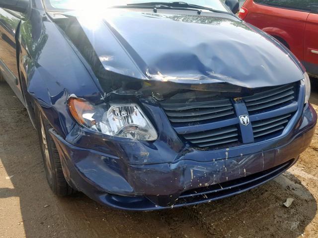 1D4GP45R66B640433 - 2006 DODGE CARAVAN SX BLUE photo 9