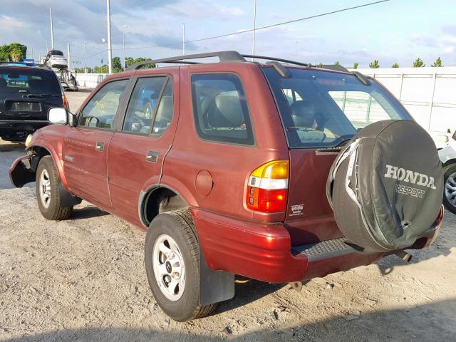 4S6CK58W624405307 - 2002 HONDA PASSPORT E 勃艮第红 照片 3