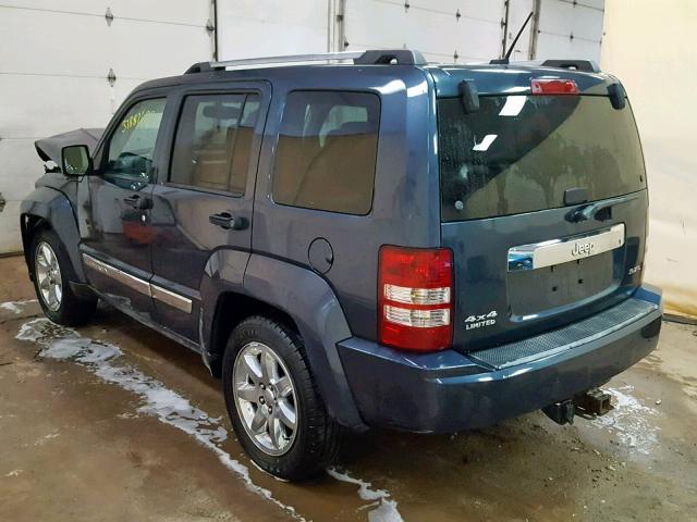 1J8GN58K98W124594 - 2008 JEEP LIBERTY LI BLUE photo 3