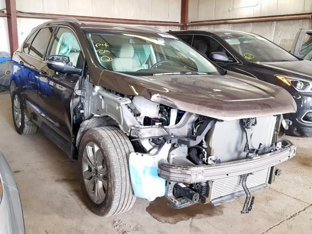 2FMPK4K96KBB32589 - 2019 FORD EDGE TITAN BROWN photo 1