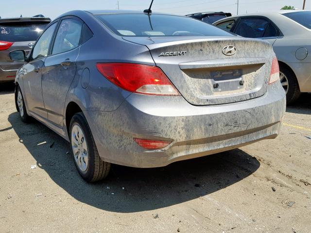 KMHCT4AE1HU332020 - 2017 HYUNDAI ACCENT SE GRAY photo 3