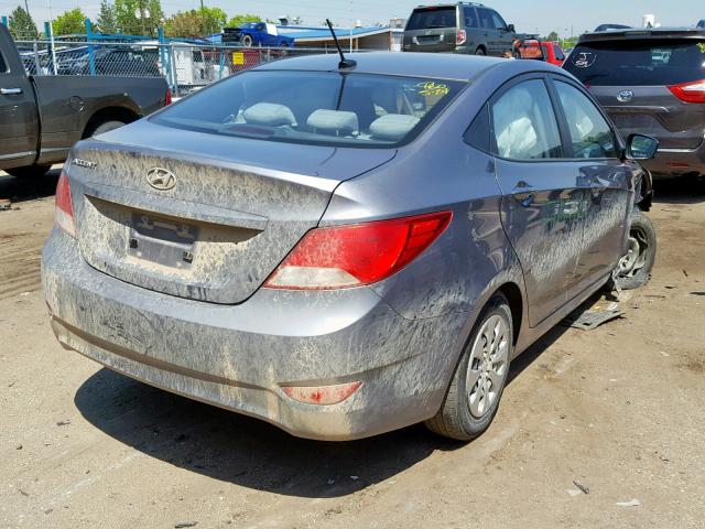 KMHCT4AE1HU332020 - 2017 HYUNDAI ACCENT SE GRAY photo 4