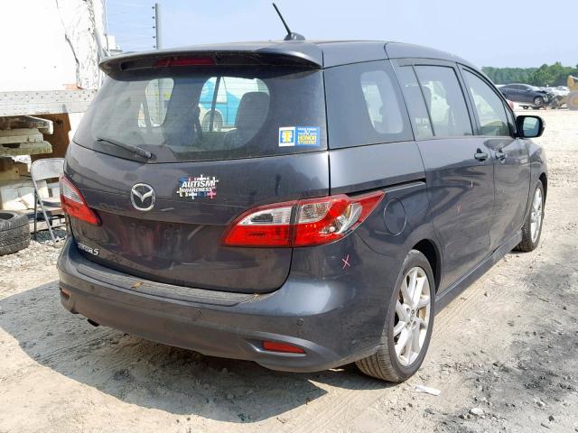 JM1CW2DL3D0159130 - 2013 MAZDA 5 GRAY photo 4