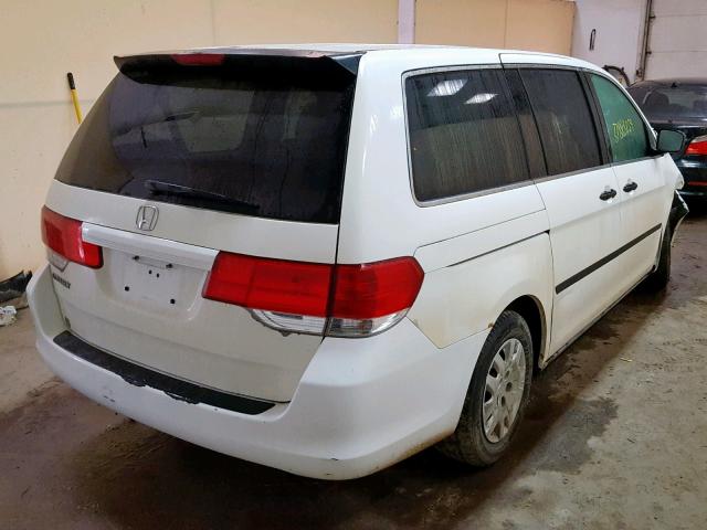 5FNRL38248B052511 - 2008 HONDA ODYSSEY LX WHITE photo 4