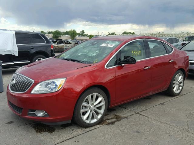 1G4PS5SK2E4209403 - 2014 BUICK VERANO RED photo 2