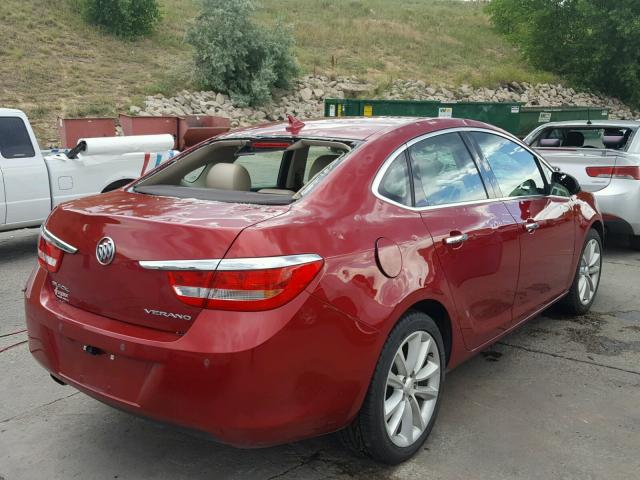 1G4PS5SK2E4209403 - 2014 BUICK VERANO RED photo 4