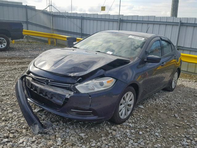 1C3CDFDH4ED871136 - 2014 DODGE DART SE AE BLUE photo 2