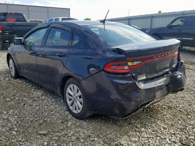 1C3CDFDH4ED871136 - 2014 DODGE DART SE AE BLUE photo 3