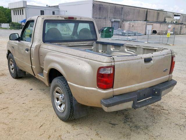 1FTYR10U01TB03551 - 2001 FORD RANGER TAN photo 3