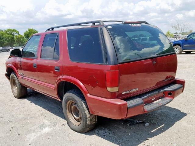 1GNCS13XX3K149215 - 2003 CHEVROLET BLAZER RED photo 3