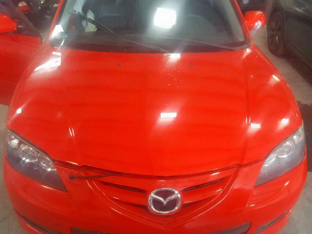 JM1BK323471609012 - 2007 MAZDA 3 S RED photo 7