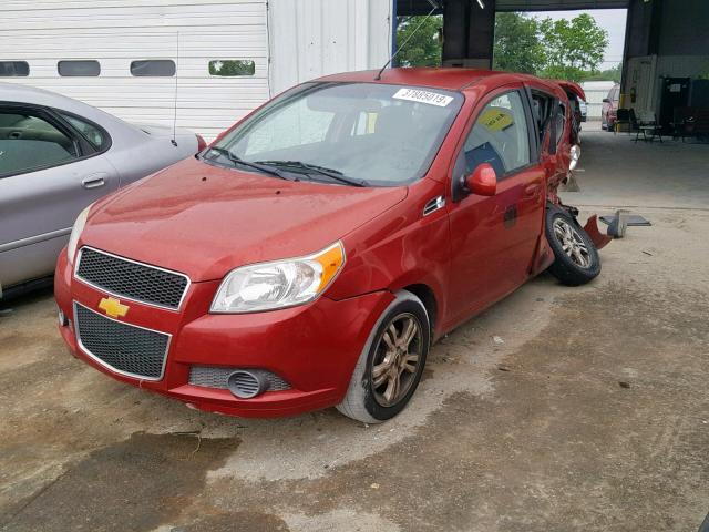 KL1TD6DEXBB224837 - 2011 CHEVROLET AVEO LS RED photo 2