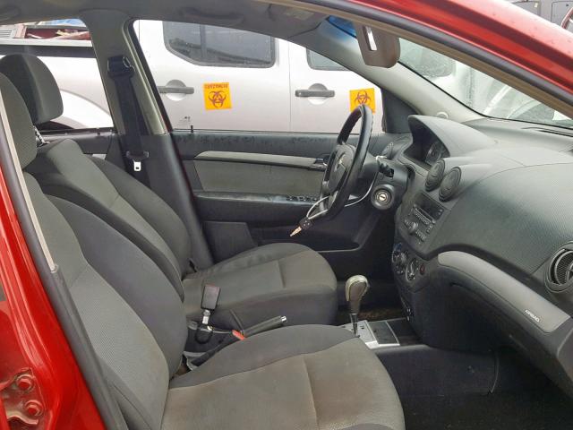 KL1TD6DEXBB224837 - 2011 CHEVROLET AVEO LS RED photo 5