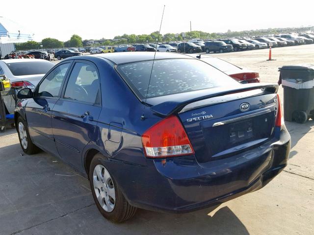 KNAFE221395633084 - 2009 KIA SPECTRA EX BLUE photo 3