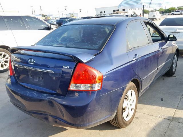 KNAFE221395633084 - 2009 KIA SPECTRA EX BLUE photo 4