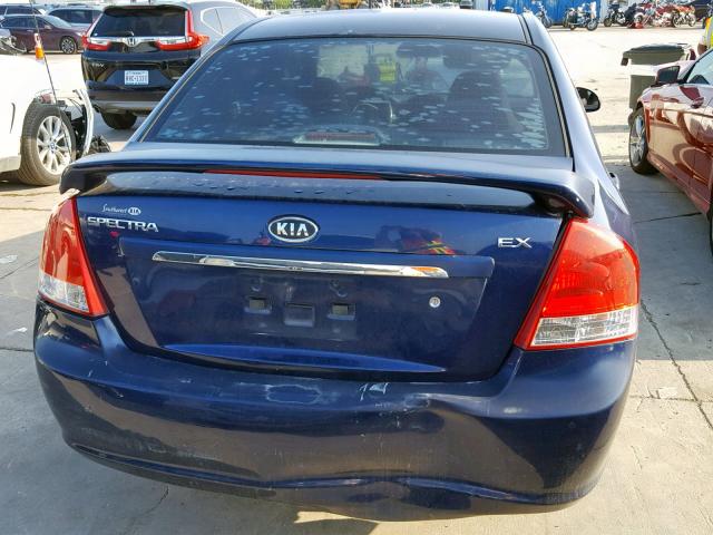 KNAFE221395633084 - 2009 KIA SPECTRA EX BLUE photo 9