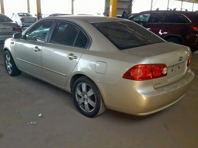 KNAGE123585171125 - 2008 KIA OPTIMA LX GOLD photo 3