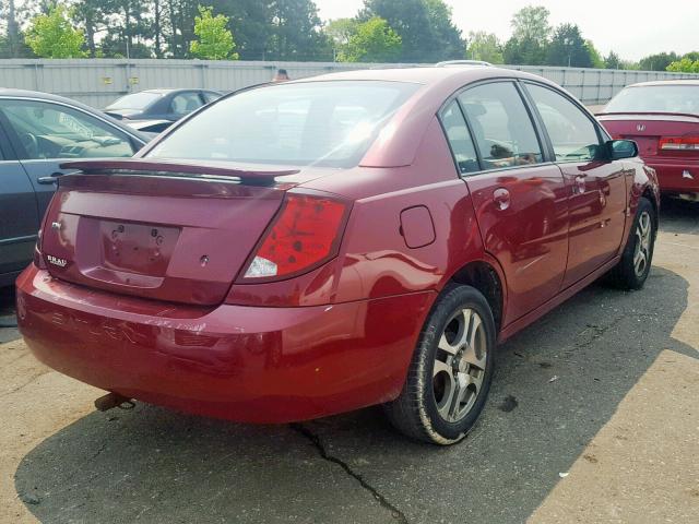 1G8AZ52FX5Z147867 - 2005 SATURN ION LEVEL BURGUNDY photo 4