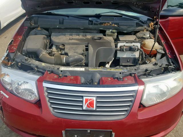 1G8AZ52FX5Z147867 - 2005 SATURN ION LEVEL BURGUNDY photo 7