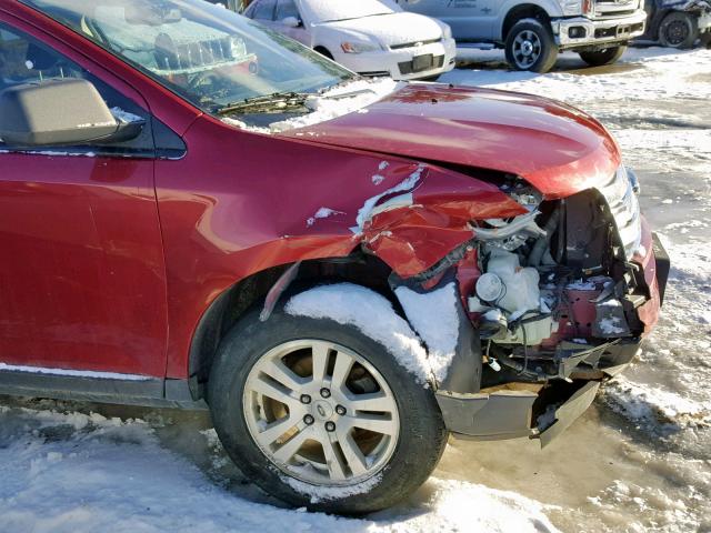 2FMDK36C68BB27209 - 2008 FORD EDGE SE MAROON photo 9