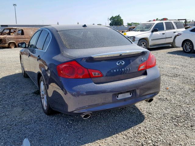 JN1DV6AP4CM701397 - 2012 INFINITI G25 BASE BLUE photo 3