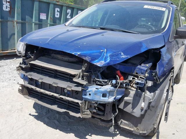 1FMCU0F79DUA21283 - 2013 FORD ESCAPE S BLUE photo 9