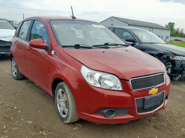 KL1TD66E29B650464 - 2009 CHEVROLET AVEO LS RED photo 1