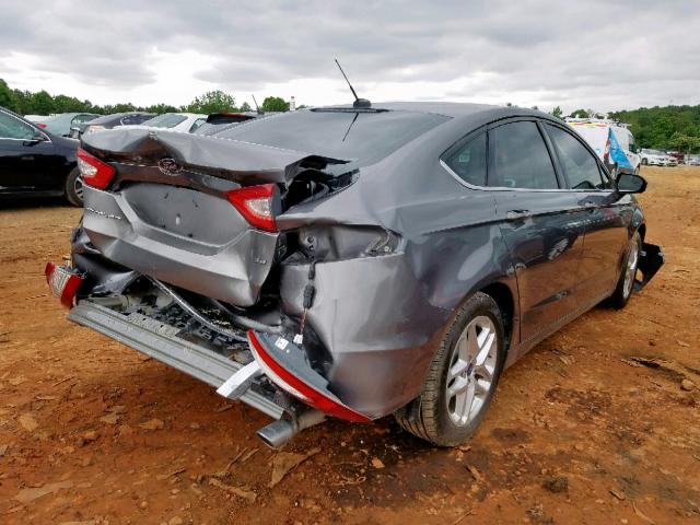 3FA6P0H72DR122958 - 2013 FORD FUSION SE GRAY photo 4