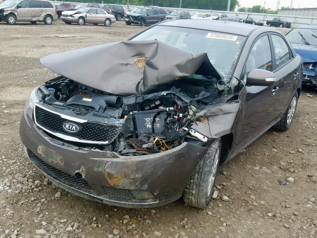 KNAFU4A21A5097846 - 2010 KIA FORTE EX BROWN photo 2