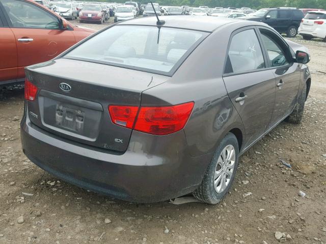 KNAFU4A21A5097846 - 2010 KIA FORTE EX BROWN photo 4