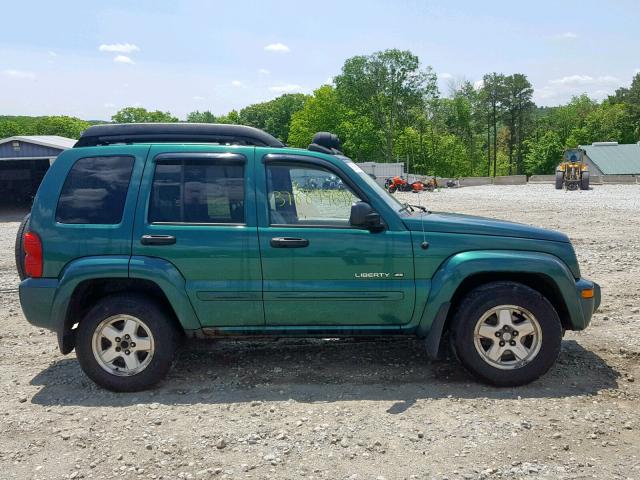 1J4GL58K83W729660 - 2003 JEEP LIBERTY LI GREEN photo 9