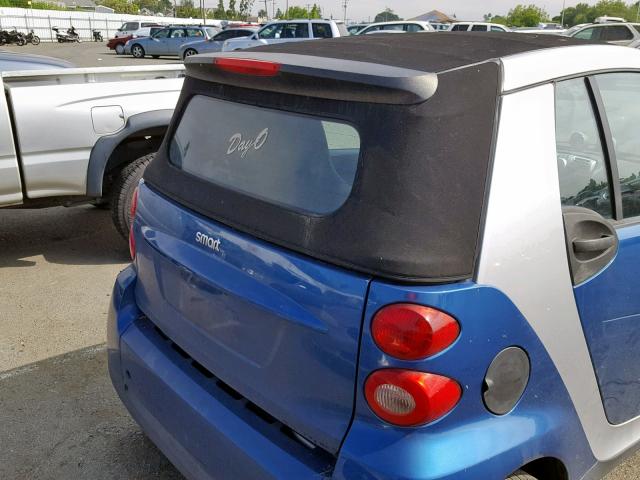 WMEEK31X49K270400 - 2009 SMART FORTWO PAS 蓝色 照片 6