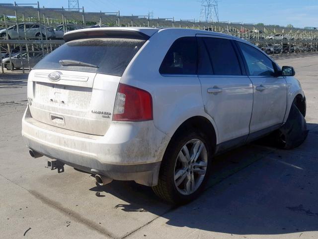 2FMDK4KC0DBA74268 - 2013 FORD EDGE LIMIT WHITE photo 4