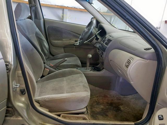 3N1CB51DX1L486975 - 2001 NISSAN SENTRA XE GOLD photo 5